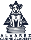 Alvarez Canine Academy Dog Trainer Logo text bottom: Professional Dog Training