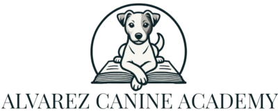 Alvarez Canine Academy logo symbolizing personalized dog training, trust-building, and expert care for dogs and their families.